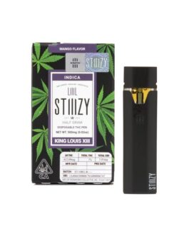 STIIIZY INDICA DISPOSABLE THC PEN HALF GRAM (500 mg) KING LOUIS XIII MANGO FLAVOR