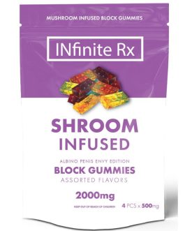 INfinite Rx Shroom Infused Albino Penis Envy Edition Block Gummies Edibles